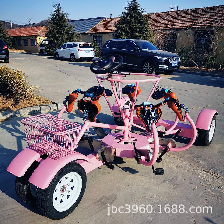 景区扫码自行车7人派对会议聚会车脚踏骑行网红自行车PartyBike
