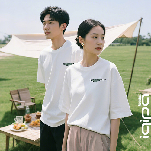 爱奇葩 原创中国国潮t恤青铜文化文创纯棉时尚圆领打底衫情侣衫