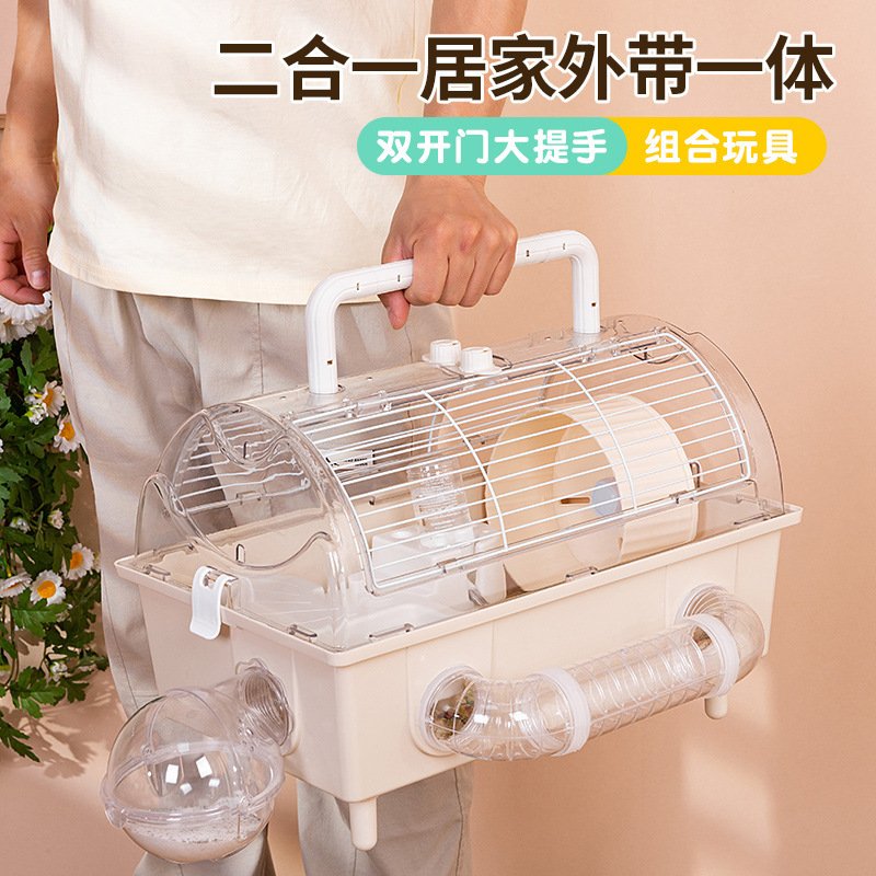仓鼠笼子手提笼双层45基础笼金丝熊窝大码仓鼠笼景观别墅四季通用