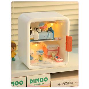 吧唧玩偶盲盒展示架收纳盒压克力盒子透明架子摆件公仔置物模型柜