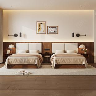 酒店专用床酒店家具标间全套床民宿宾馆公寓专用床箱大床酒店床
