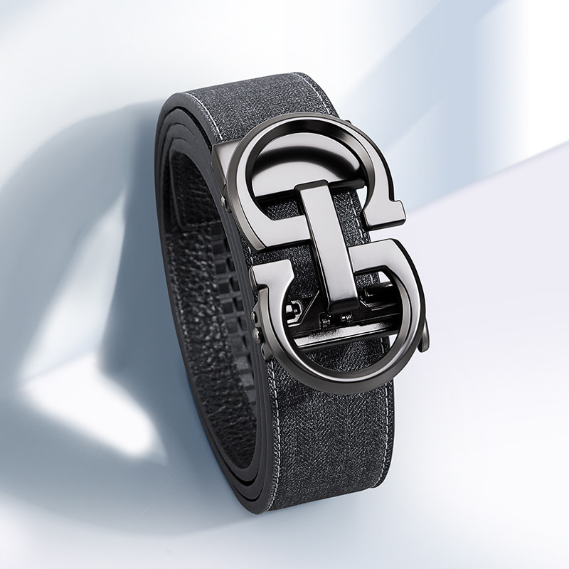 英皇保罗皮带男潮年轻人帆布腰带男士真皮2025新款自动扣潮流学生