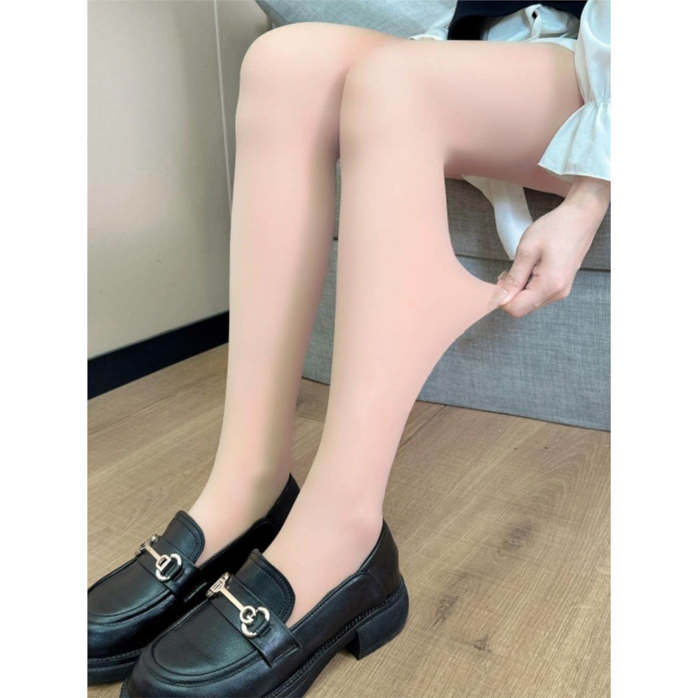 双层光腿神器女秋冬裸感超自然加绒加厚外穿冬季肉色肤色打底裤潮