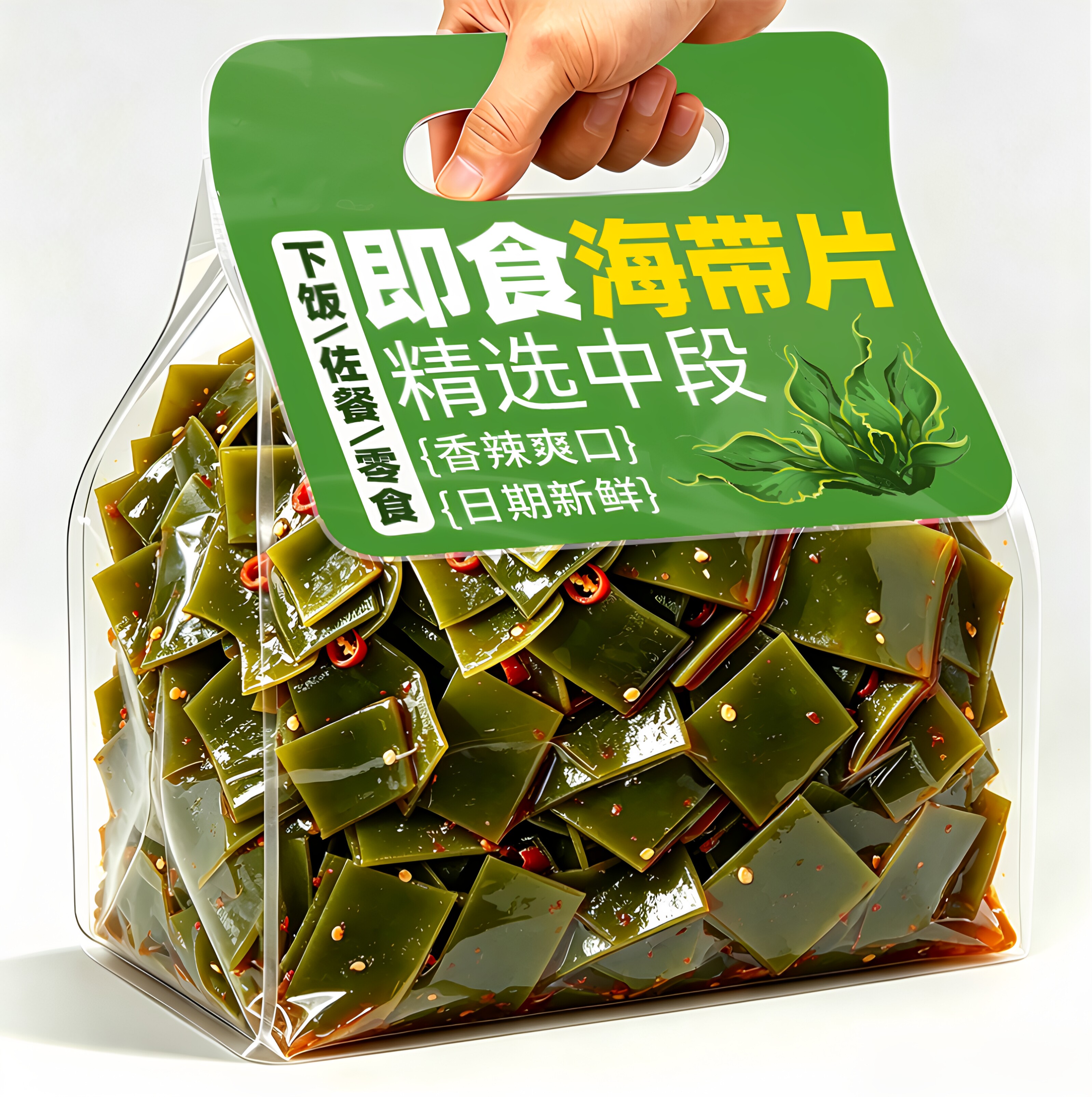 风味海带片酸辣开袋即食香辣海带结网红零食办公室解馋小吃