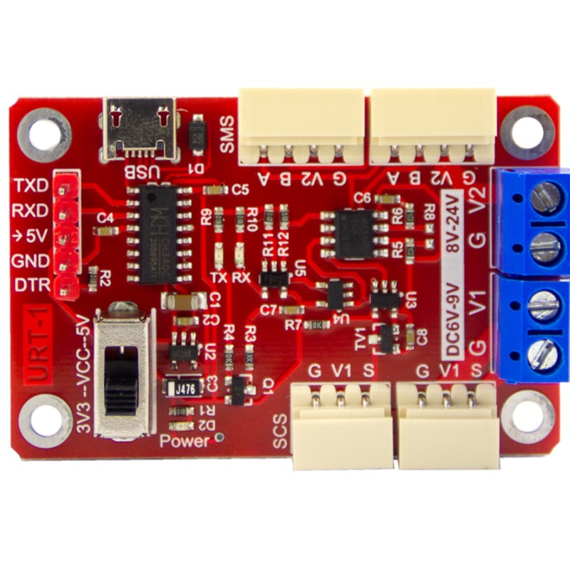 FEETECH飞特总线智能可编程舵机USB转485转TTL通用信号转换板调试
