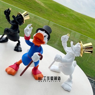 潮流轻奢唐老鸭招财鸭桌面摆件家居客厅玄关高级感软装饰品摆设