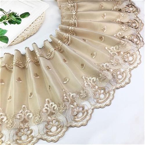 30公分17公分沙发垫带衬布蕾丝花边窗帘帘头加长下摆网纱刺绣辅料