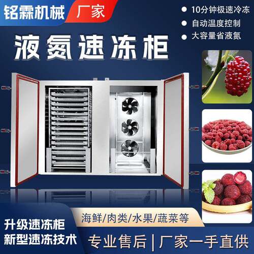 水饺混沌液氮式速冻柜全自动多功能柜式速冻机小型液氮速冻设备