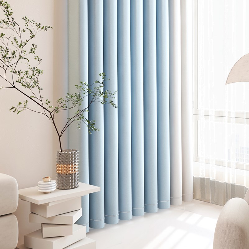 挂钩式窗帘遮光2024新款卧室高级感客厅男孩儿童房温馨女孩房间布