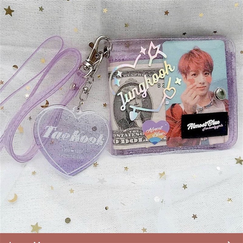 ID Card Holder PVC Wallet Fashion Girl Glitter Business Card
