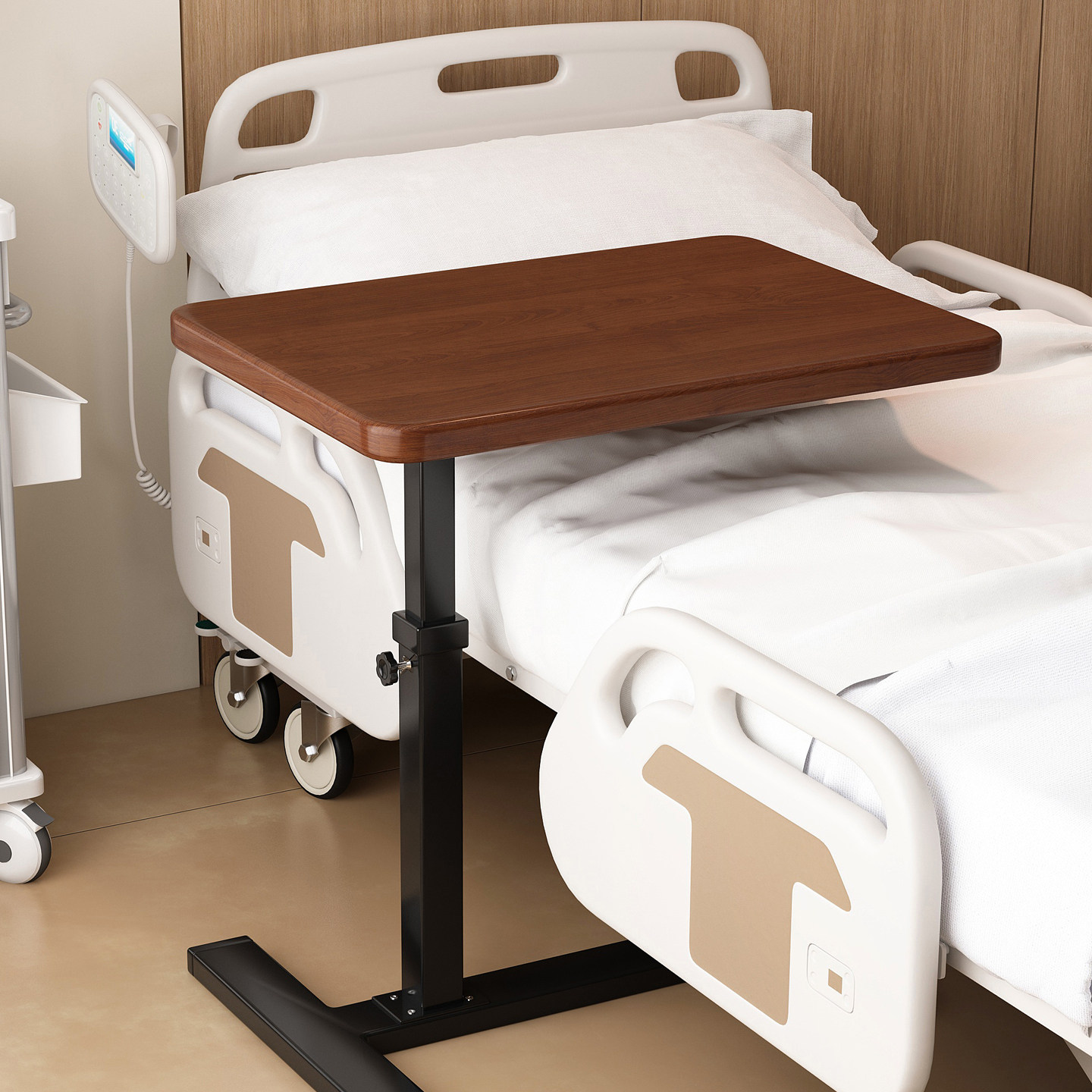 家用可移动折叠床边桌升降餐桌老人病床吃饭病人卧床医院护理桌子