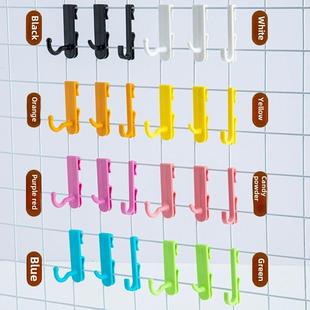 网格挂钩网片钩铁丝网配件纸货架卡钩幼儿园安全塑料钩子随手挂勾