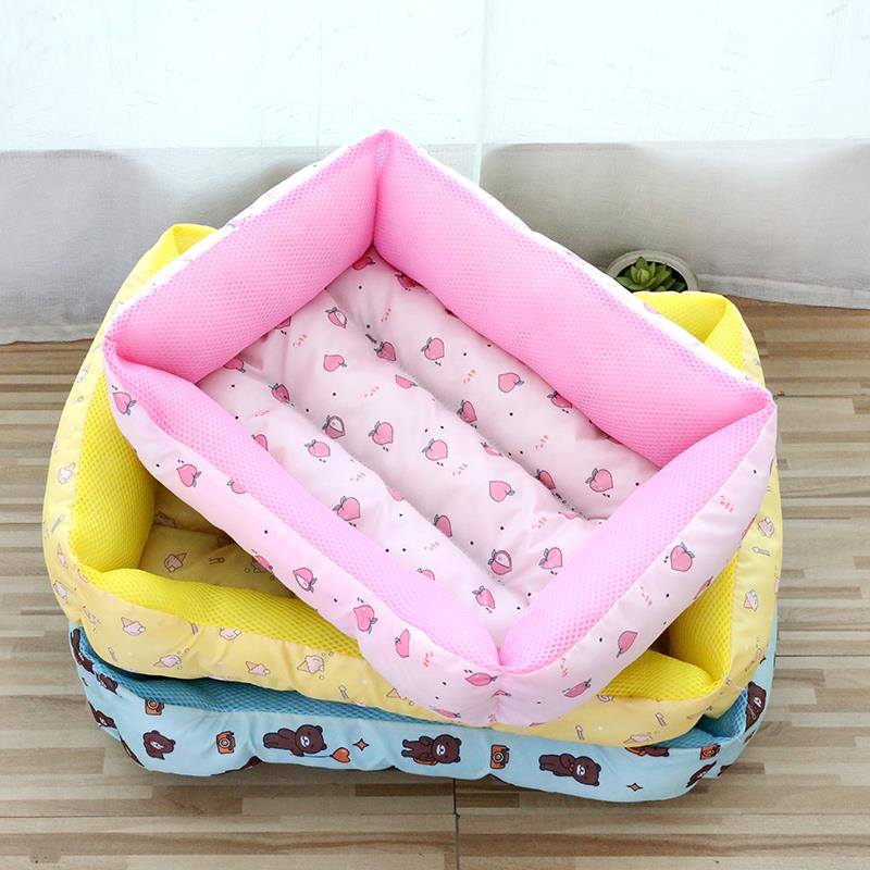 夏季宠物透气网布窝立体防水耐用泰迪窝可擦猫窝中小宠物通用窝垫