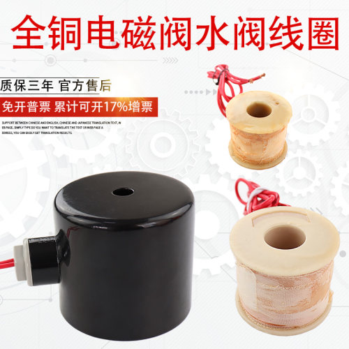 全铜电磁阀2W水阀线圈220V24V12V 2分 4分 6分 1寸 2 1寸半 2寸