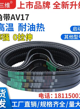 三维三角带AV17型1194-1725型橡胶传动带工业机器齿形皮