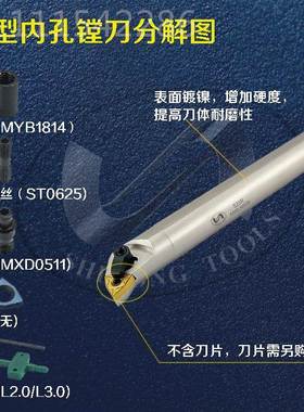 镗刀-MWL世工数控车铬刀杆镗刀-MW杆L材NR，-MWLNL系列S20R-MWLNR