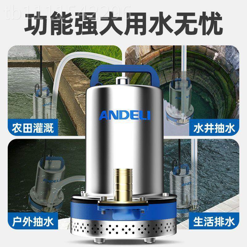 溉德利家用小QVS型直潜水泵12V抽水24V电瓶48V电安动流车农用灌水