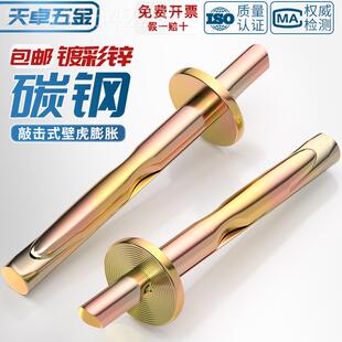 k水t彩锌片壁虎膨胀33150螺丝敲击式 膨 插膨胀钉胀泥墙快速打入式