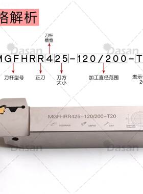 反圆2弧切槽刀杆数控端面槽刀MG杆深FHRR3MGFHRR320/325/425大切