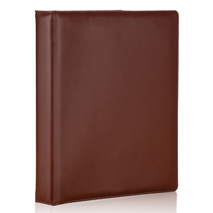 皮革文件夹三孔活页夹会议资料夹商务办公酒店服务指南夹定制