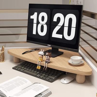 转角电脑增高架家用台式显示器支架办公室桌面置物架三角收纳架子