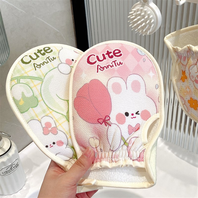 可爱搓澡巾女士专用洗澡巾家用强力搓泥无痛后背不伤皮肤搓澡神器