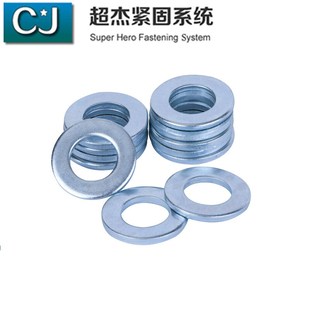 300HV平垫圈ISO7089镀锌45钢高强度蓝白锌垫片M5M6M8M12M16M20M30