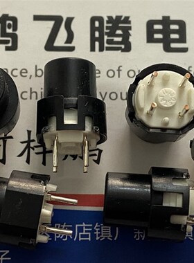 进口法国C&K D6R90F1LFS圆形点动复位轻触开关 自弹按钮 直插4脚
