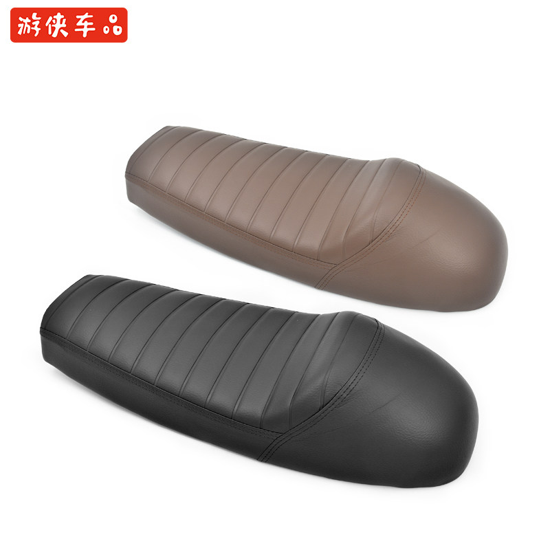 轻骑游侠U侠复古摩托车改装驼峰单人毛毛虫座垫座包坐垫座椅鞍座