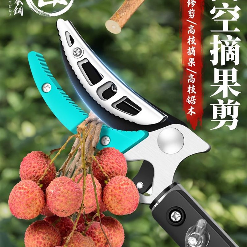 摘果器杨梅荔枝枇杷采果剪刀伸缩高空剪摘龙眼神器高枝剪刀摘果剪