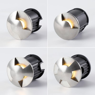 侧发光地埋灯嵌入式不锈钢龟背灯庭院地灯户外防水步道灯楼梯踏步