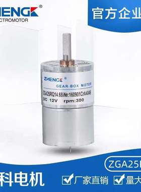 ZHENGK正科 ZGA25RQ/RS/RP微型电机永磁直流减速电机中心轴12V 6V