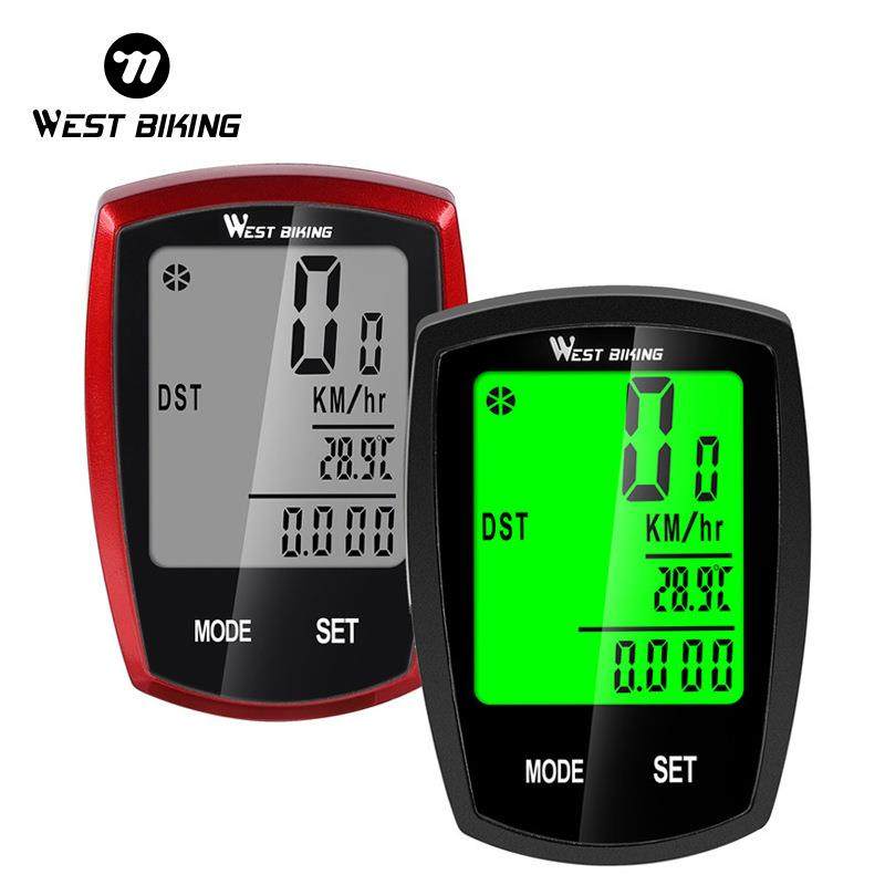 WEST BIKING自行车码表无线夜光触屏码表英文有线码表骑行装备