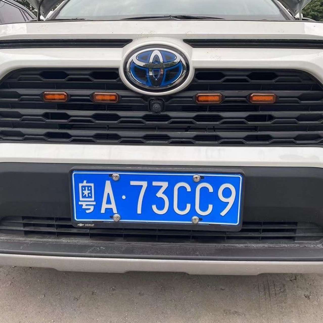 2020款新款rav4中网灯荣放改装前脸格栅led小黄灯装饰日行警示灯