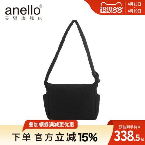 anello旗舰店2025秋冬日常百搭休闲logo印花时尚拼接斜挎单肩包