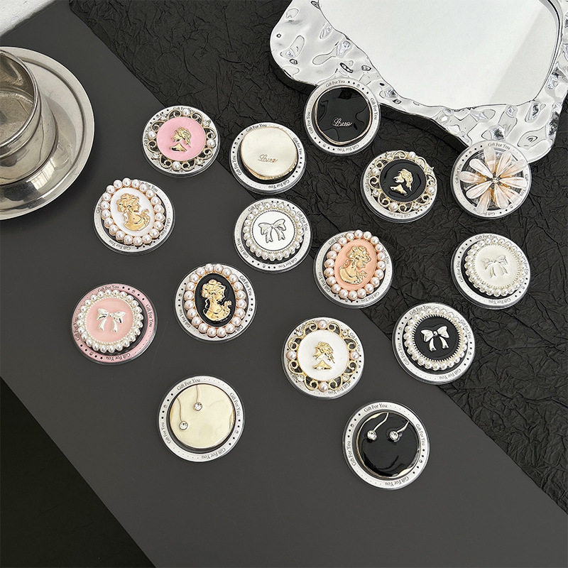 韩式ins金属美人头磁吸小众网红磁吸手机支架轻奢高级感气囊背贴