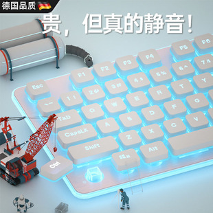 德国有线台式静音键盘鼠标套装电脑通用女生办公游戏笔记本专用
