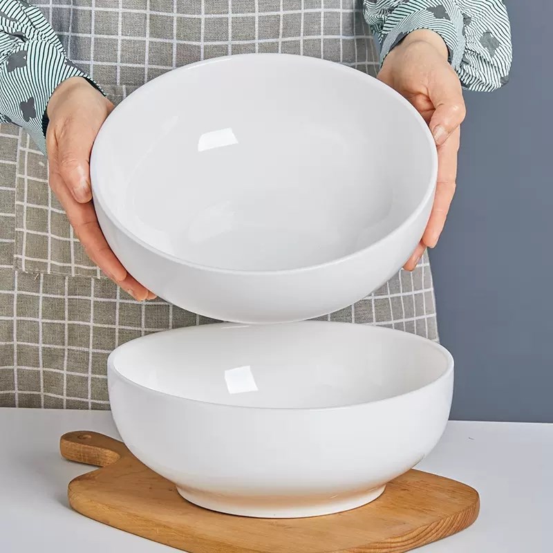 大碗陶瓷盛汤碗家用商用面碗特大号D深可微波青花10寸装汤的大汤