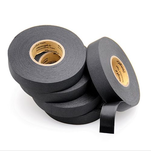 黑色绒布胶带汽车凹陷修复电工手撕涤纶布基胶带线束胶带
