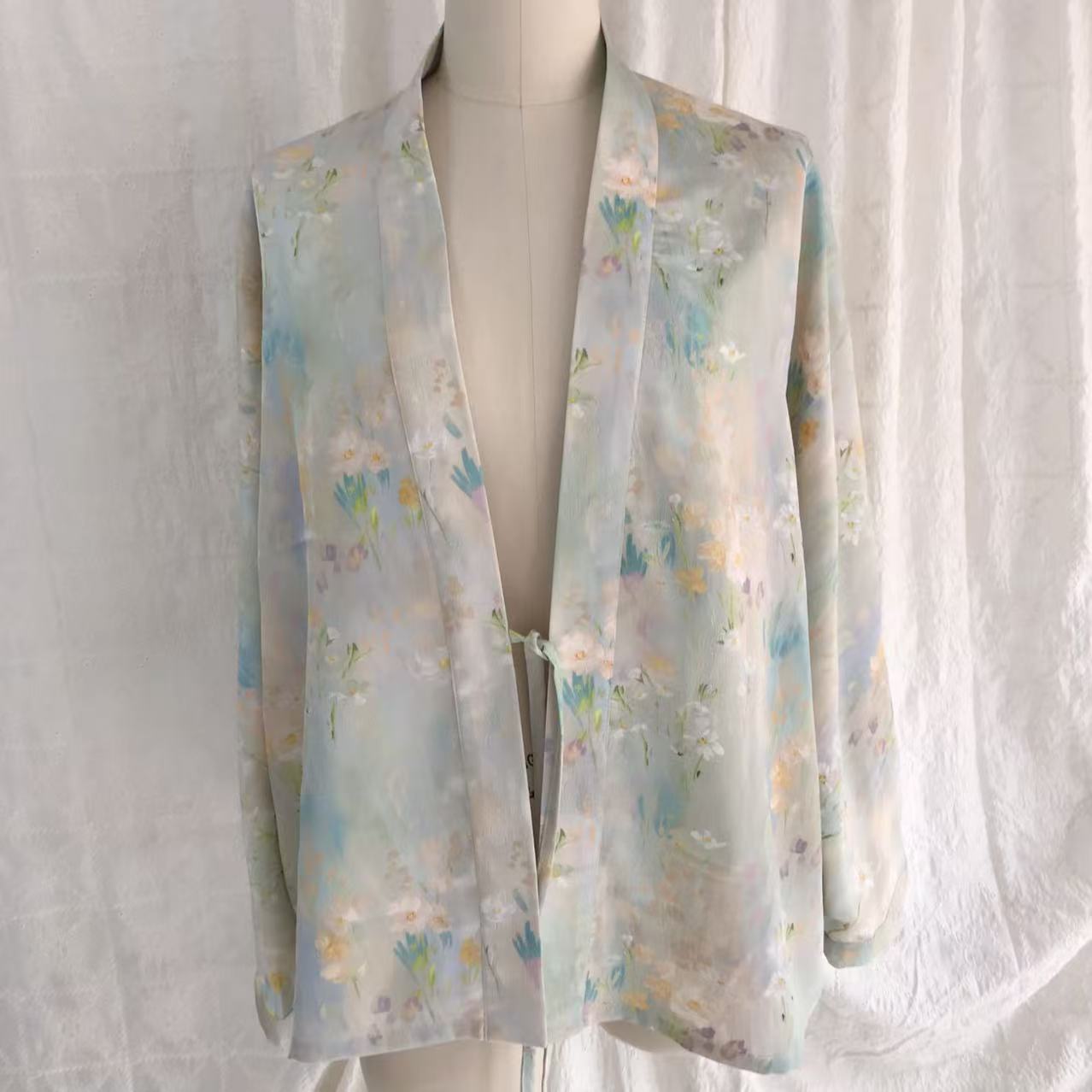 服装定制缝纫加工真丝蚕丝香云纱夏季清凉国风汉服新中式上衣