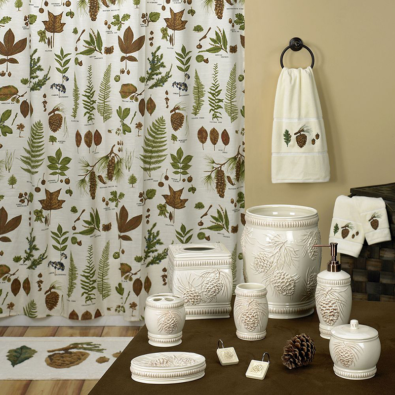 中式浴帘田园风涤纶加厚防水防霉防水布卫生间浴室隔断帘窗帘门帘