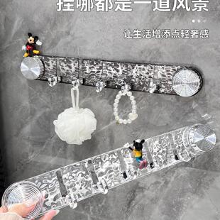 ACA旋转吸盘挂钩连挂架厨房浴室置物架免打孔毛巾挂架化妆室黏钩