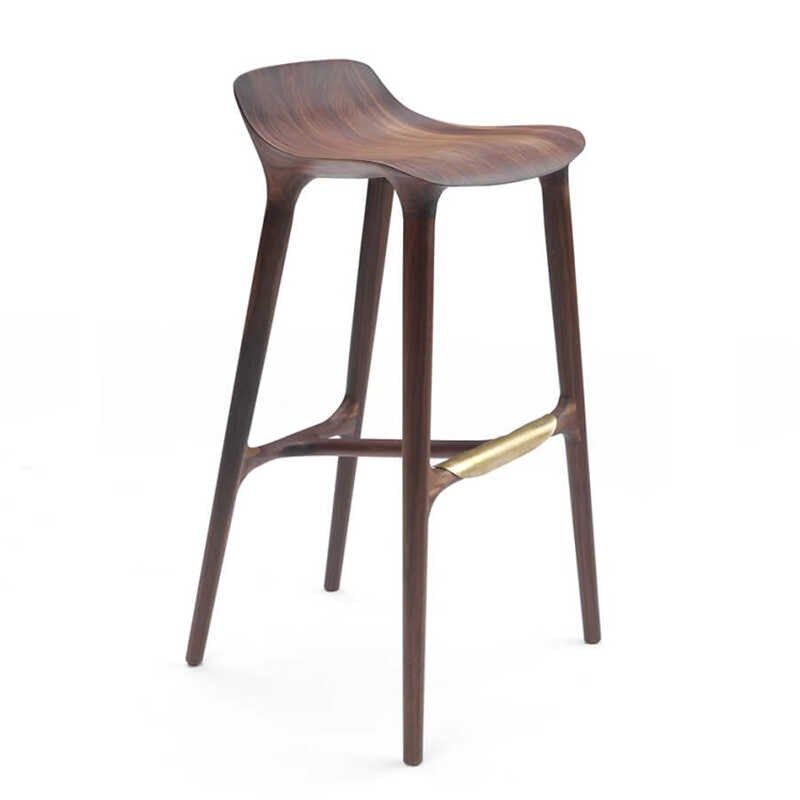 实木吧台椅黑胡桃木高脚椅小户型餐厅客厅家用网红吧台凳岛台凳,住宅家具,家用高脚椅,淘宝优惠券,粉丝福利购,淘宝优惠卷