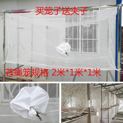 蝇蛆种笼 苍蝇养殖笼 红头蝇网箱 家蝇种虫蛹网笼 蜂箱大号苍蝇笼