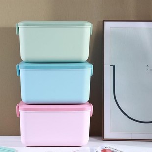 游泳收纳箱专用干湿分离装备收纳盒塑料整理箱小号手提有盖储物箱