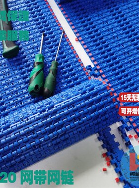 2120塑料网带网链12.7mm小节距流水线平板防滑链板输送带传送带