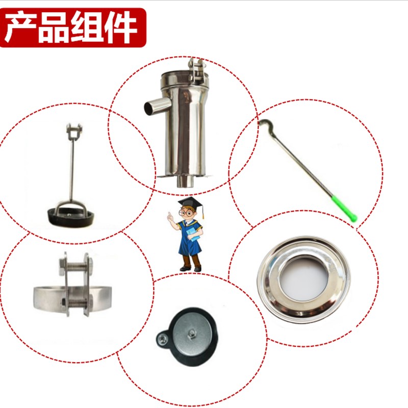 摇水泵压水井家用手动摇水机井水井头抽水泵吸水器老式不锈钢大头