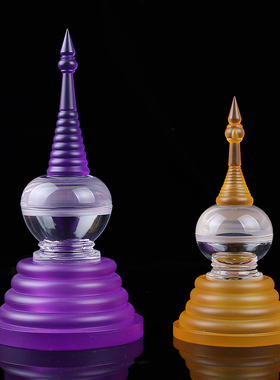 压克力舍利塔塑料仿琉璃泰式摆件嘎乌用品供具七彩色