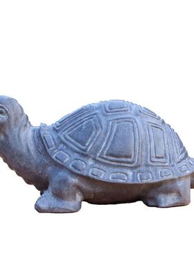 青石乌龟摆件天然原石一体雕刻石头庭院鱼池景观家装饰品石龟石雕