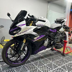 适用春风250SR FUN版拉花车身贴纸改色膜外壳个性改装紫色防水贴